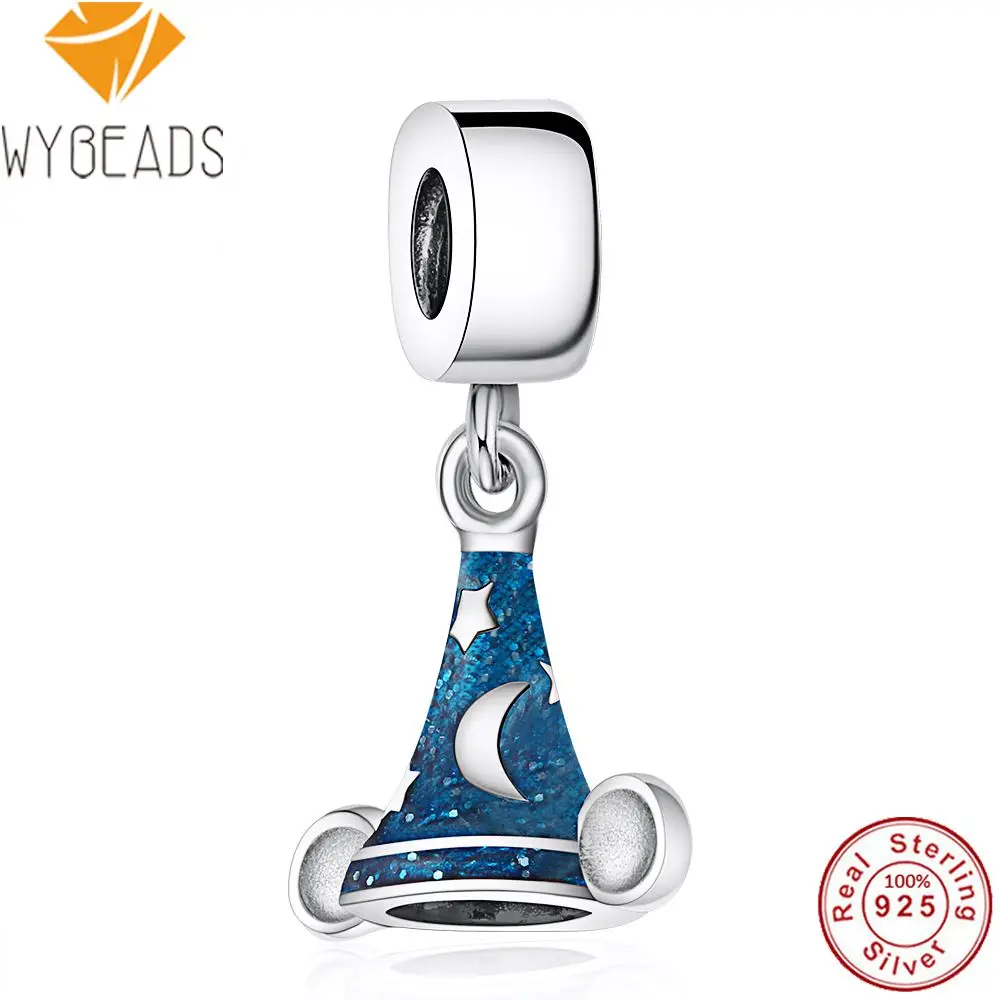 WYBEADS Fine 925 Sterling Silver Princess Lovely Blue Dress Pendant