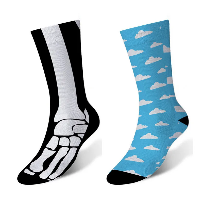 Мужские и женские Харадзюку в стиле хип-хоп, новые хлопковые женские носки до голени, забавные носки для девочек, женские длинные носки 6JQ-ZWL20