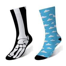 Мужские и женские Харадзюку в стиле хип-хоп, новые хлопковые женские носки до голени, забавные носки для девочек, женские длинные носки 6JQ-ZWL20