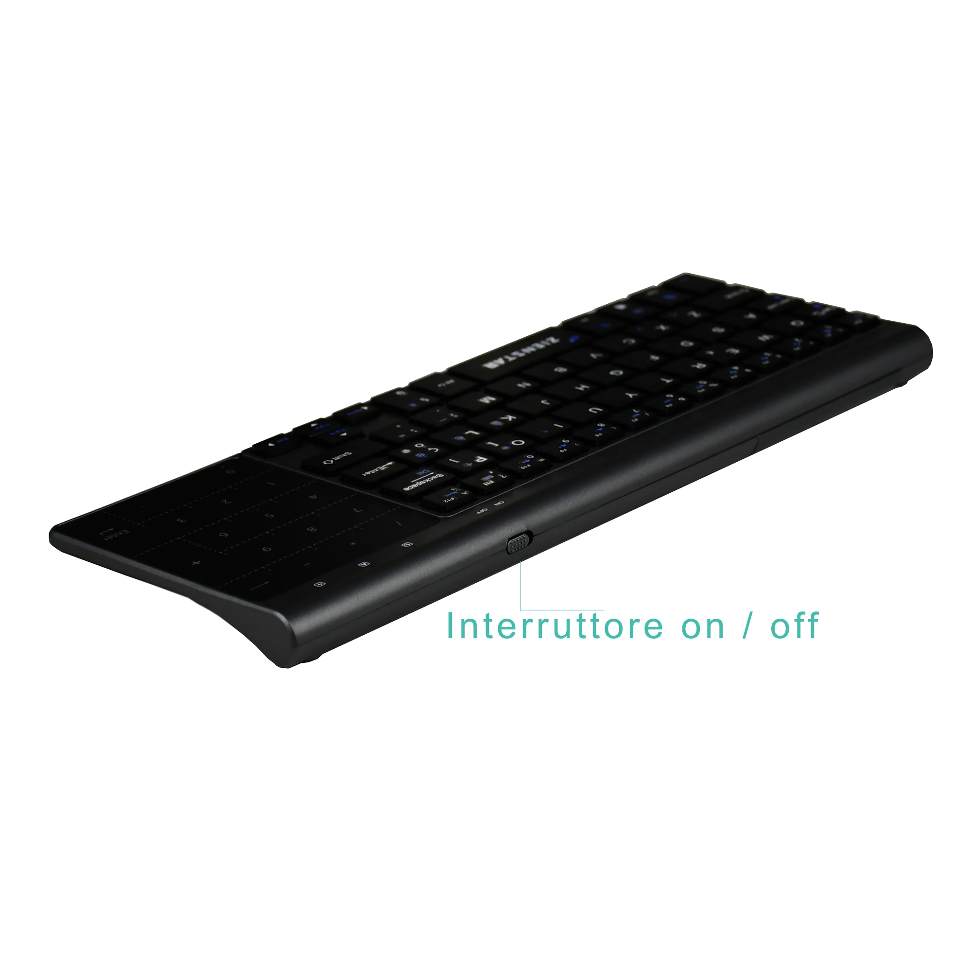 Zienstar итальянская 2,4 ГГц Беспроводная клавиатура с тачпадом и номером Pad для Windows PC, ноутбука, Ios pad, Smart tv, HTPC, Android Box