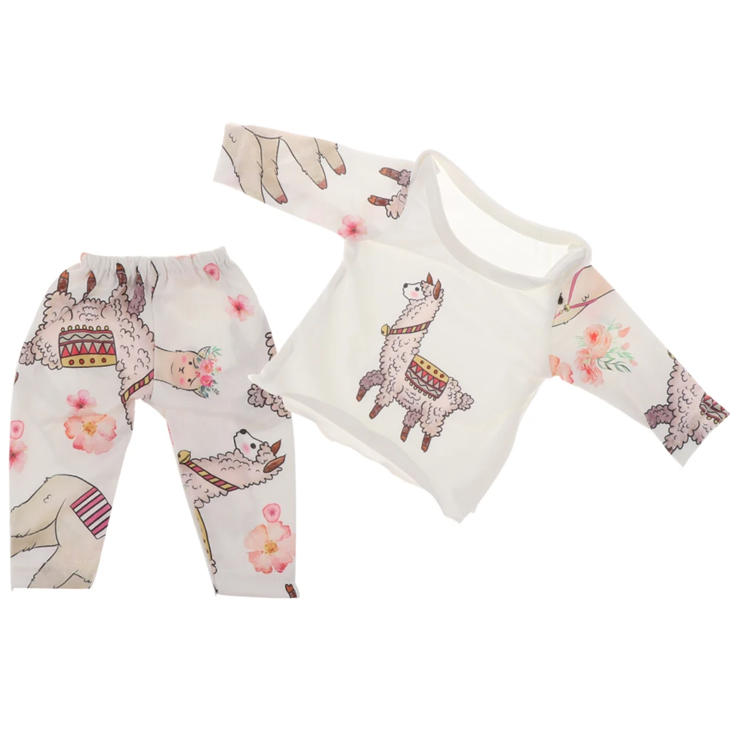 Adorable Cotton Nightgown Pajamas Clothes Suit for 18inch American Doll Doll for 16-18inch Baby Doll Reborn Doll