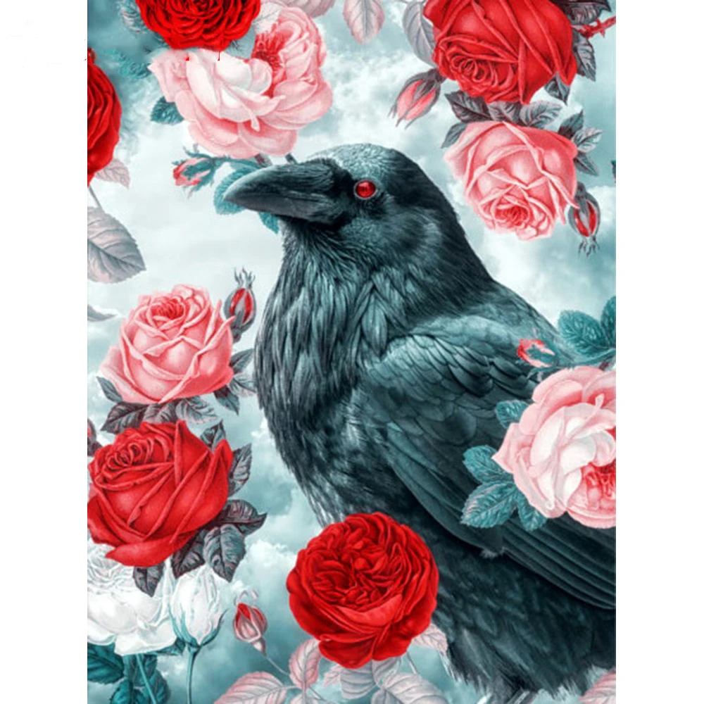 Алмазная с изображением птицы мозаичная картина распродажа вышивка цветок