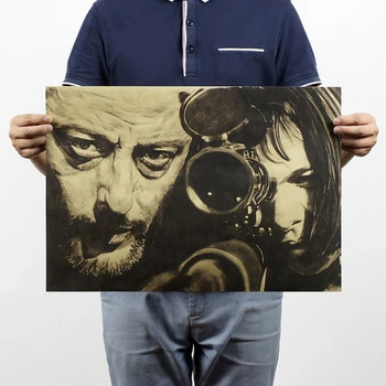 

Higt Quality,Leon B style/Jean Reno film classic movie/kraft paper/bar poster/Retro Poster/decorative painting 51x35.5cm