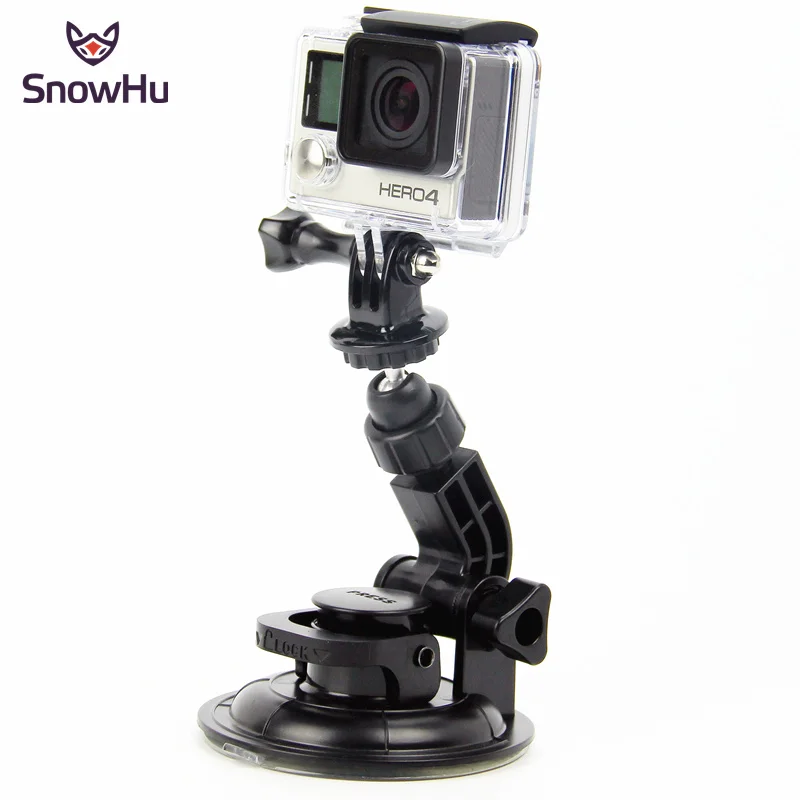 

SnowHu 9CM Car Suction Cup Tripod Adapter Holder Sucker For GoPro Go pro Hero 7/6/5/4/3 for Xiaomi Yi 4K+ sjcam sj4000 eken GP70