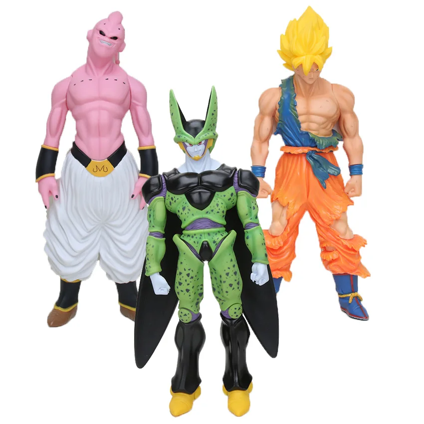 

Dragon Ball Z Majin Buu Super Saiyan Goku Son Big Size Boxed PVC Action Figures Model Collection Toys Dolls