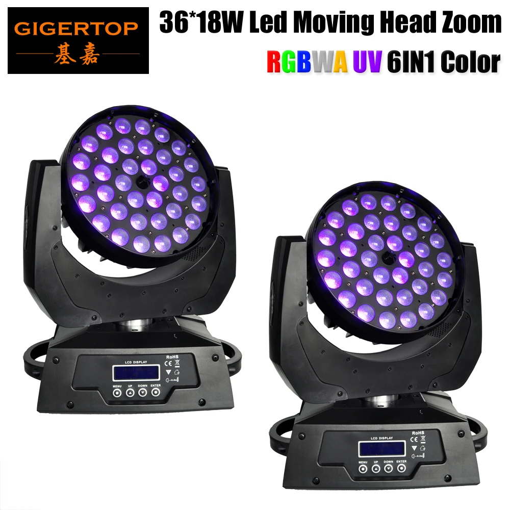 US $570.00 TIPTOP Stage Wash Zoom 450W Powerful LED Light Moving Head With 18W Quad Color RGBWAUV LedsZoom For Stage Wedding TPL622A