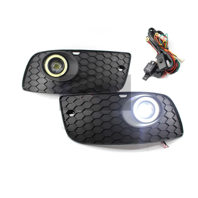 

1 Pair Car Front Fog Lights Convex Mirror Lamps Eyes Lamp Running lights Lower Grill lower Grille Set For Volkswagen Golf5