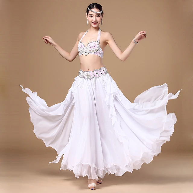 New Arrivals Performance Oriental Belly Dancing Clothes 3-piece Suit Bead  Bra, Belt and Skirt Belly Dance Costume Set - AliExpress