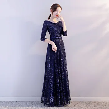 

2018 New Costume Long Ankle-length Floral Ball Gown Adult Evening Dress