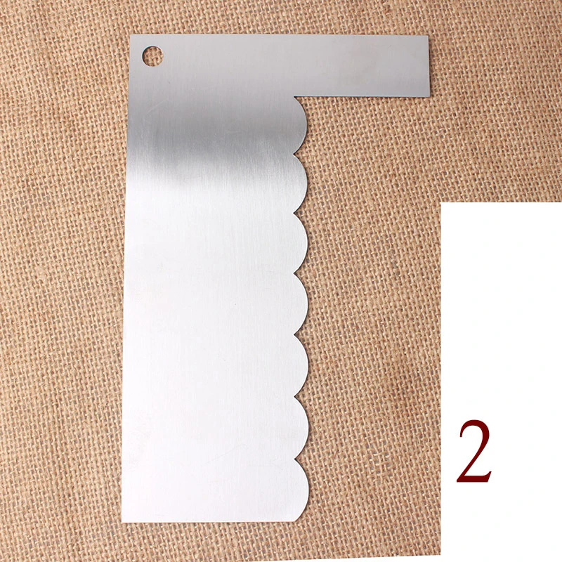Stainless Steel Fondant Scraper Different Shapes Baking Pastry Spatulas Cream Scraper Cake Smoother Butter Knife Dough Cutter 3
