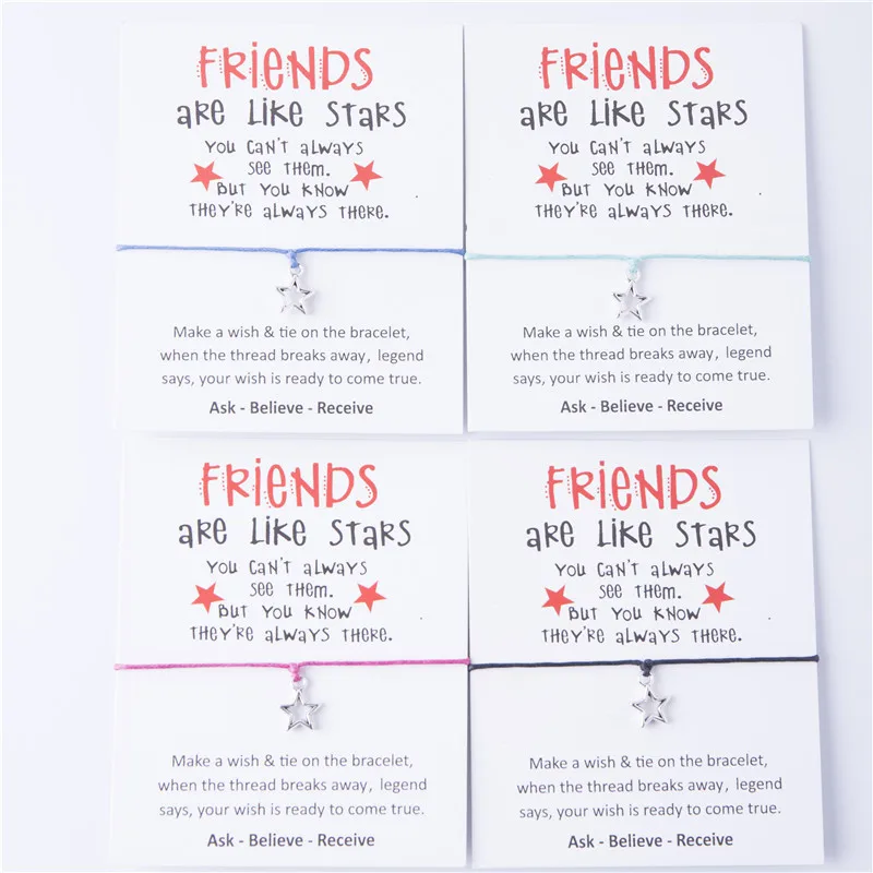 

Lucky Silver Golden Star Red String Bracelet For Women Men Kids Adjustable Rope Braided Bracelet Mom Daughter Couple Gift