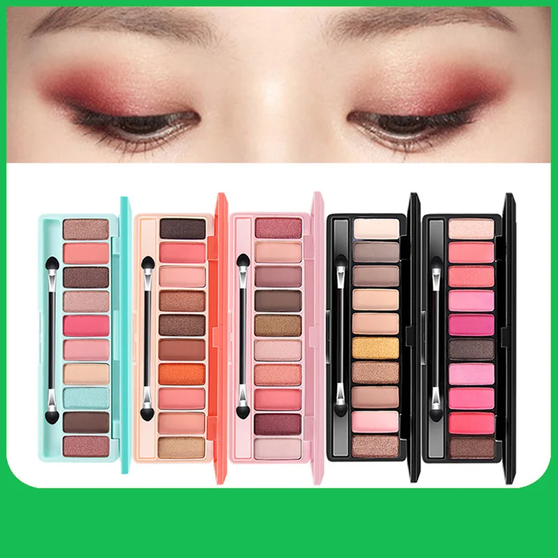 

ice cream Ten color Cherry Blossom eye shadow disc eye shadow set pearl light matte lasting color 10 color eye shadow