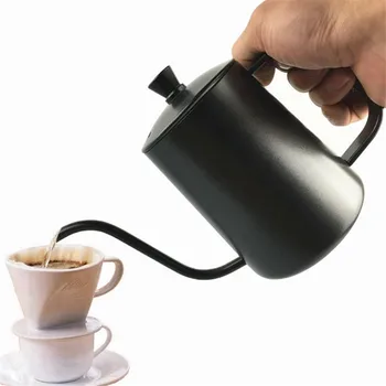 

600ML Stainless Steel Mounting Bracket Hand Punch Pot Coffee Pot Drip Gooseneck Spout Long Mouth Coffee Kettle Teapot