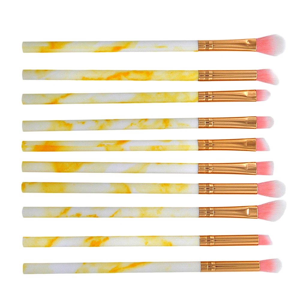 10Pcs Makeup Brush Set Cosmetics Eyeliner Eyeshadow Blush Lip Brushes