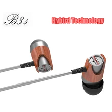 New Dynamic and Armature Blon B3s 2 unit Wood Earbuds HIFI Red Moving Iron&Coil In Ear Earphone DJ monitor Wooden Headset