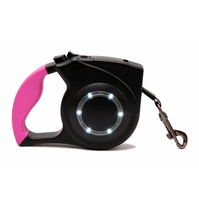 Retractable Dog Leash LED Light 4M Dog Walking Leash For Medium Large