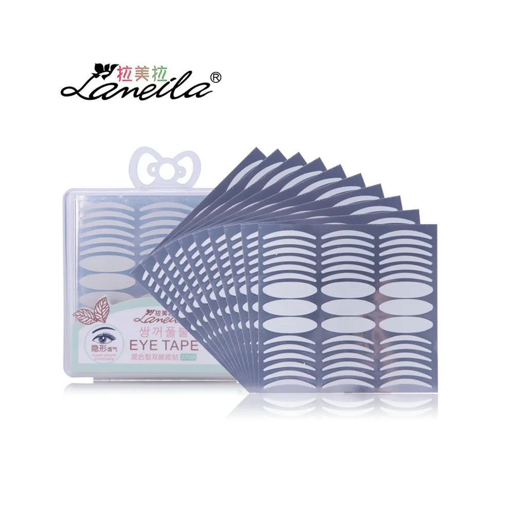 

270pcs Slender Form and Widen-shape Mixed Sending Eyelid Tape Sticker Transparent Self-adhesive Eye Stickers Tool
