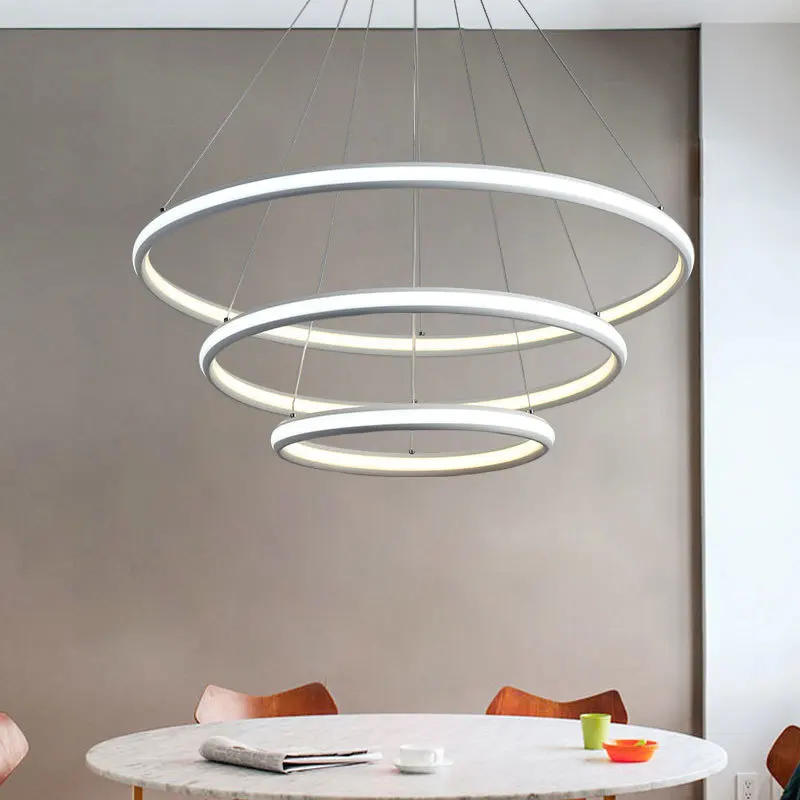 

NEO Gleam Double Glow Modern Led Pendant Lights Kitchen Living Dinging Room Fixtures Aluminum High Brightness Hanging Lamp