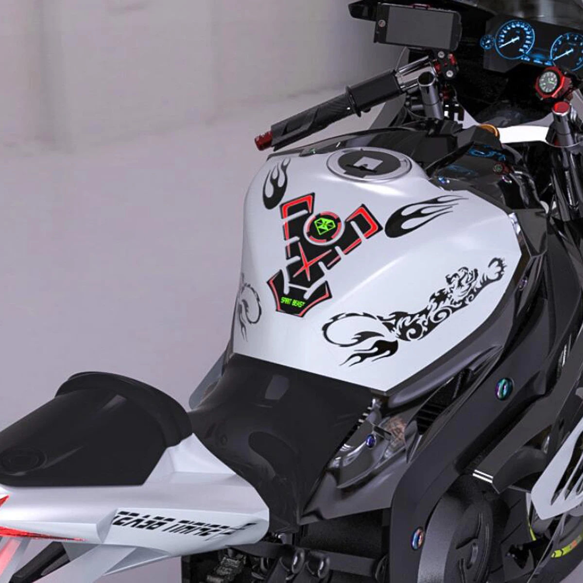 Светоотражающие 3D мотоциклетные наклейки мото газа топливный бак протектор колодки наклейки для украшения крышки для Honda Для Yamaha и т. Д