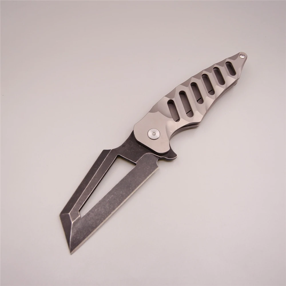 Новый Белая Акула 60 hrc Флип складной большой нож TC4 titanium ножи S35VN покрасить лезвие Выживание Карманный Открытый Отдых нож