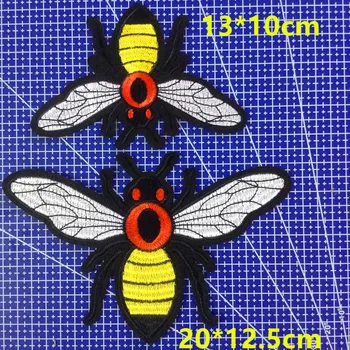 

20*12.5cm/13*10cm honeybee embroidery iron-on combo DIY patch,embroidery honeybee patch,LY0812B