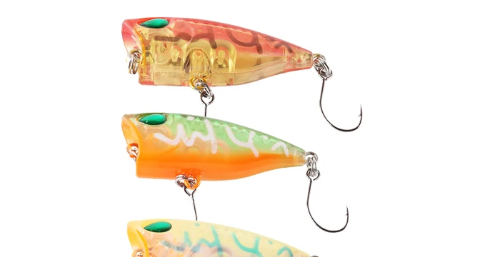 Mini Micro Poppers Topwater Fishing Lure 4cm 3g 10pcs Pesca Artificial Bait Pike Carp Fishing Fly Fishing Artificial Bait (7)