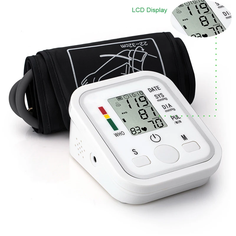 

Portable health care Digital Upper Arm Blood Pressure Pulse Monitors tonometer bp Blood Pressure Monitor meters sphygmomanometer