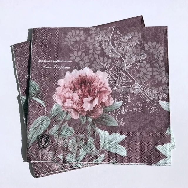 lunch paper napkins 20pcs 33x33cm 2 ply coffee paper napkins flower print paper napkins