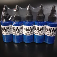 5 шт. темно-синие цвета татуировки чернила Перманентный макияж Пигмент 30 мл/бутылка(1 унции) Краска для татуажа набор для тела Перманентный макияж