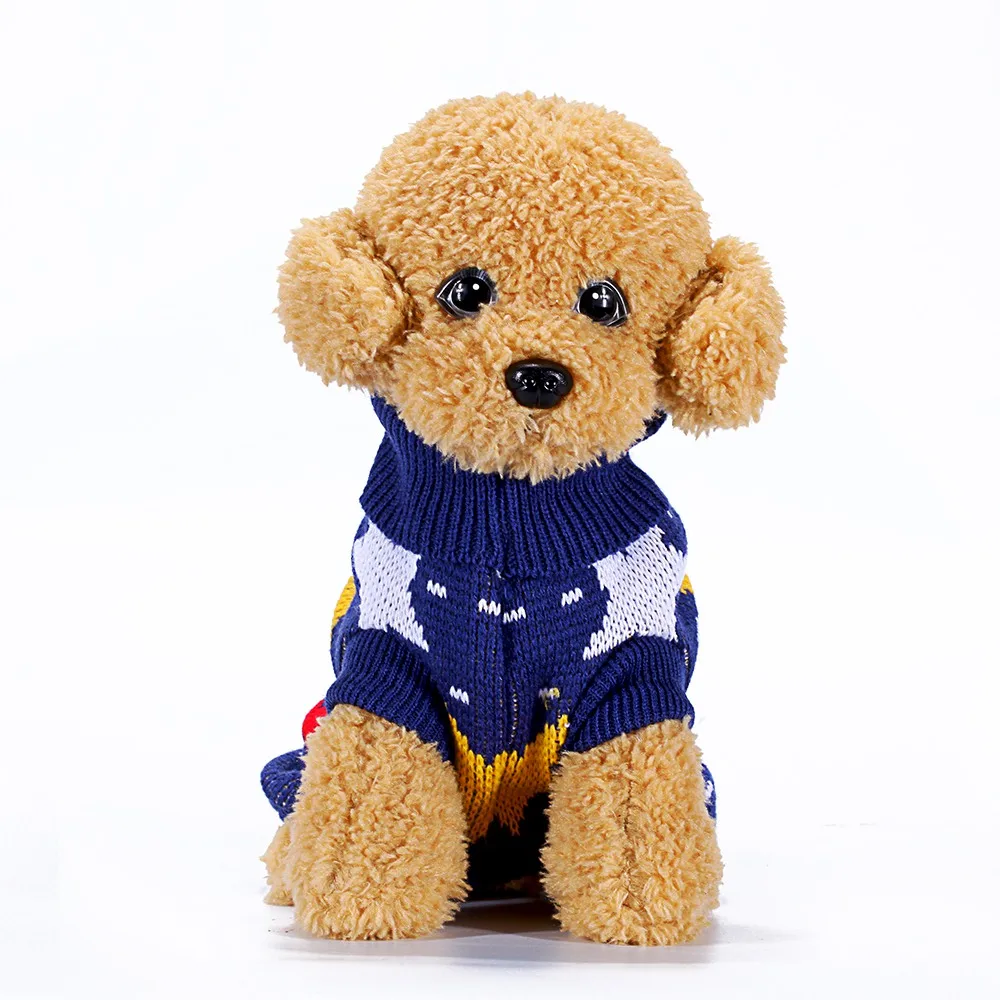 Winter Stars Pet Dog Cat Sweater Warm Knit Dogs Clothing Cats Sweaters Jumper Coat Dog Clothes Cat Sweater Accessories KL0151 (12)