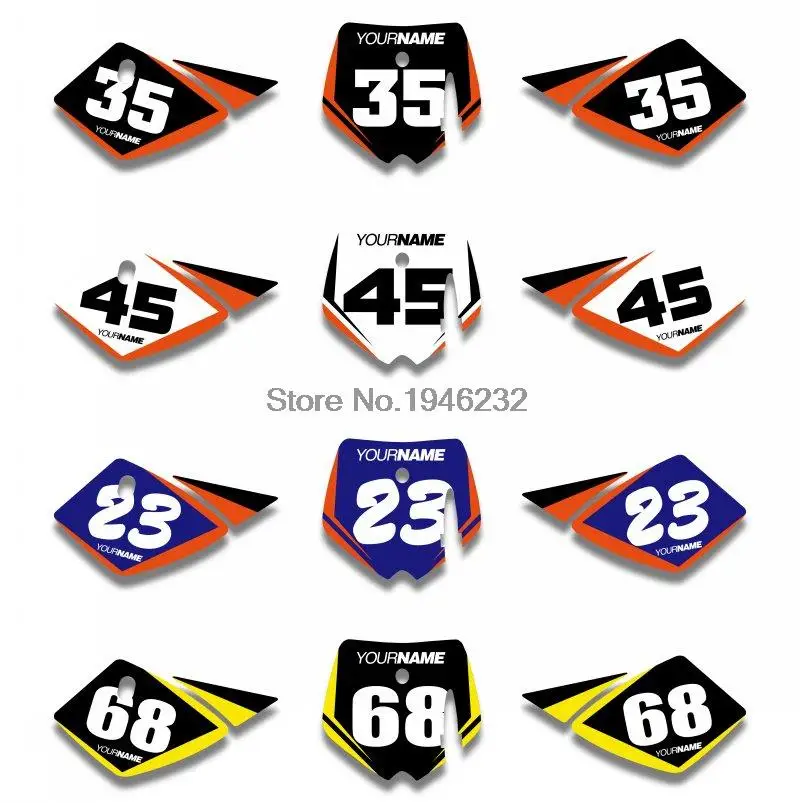 

NICECNC Custom Number Plate Background Graphics Sticker & Decal For KTM 50 SX 2002 2003 2004 2005 2006 2007 2008