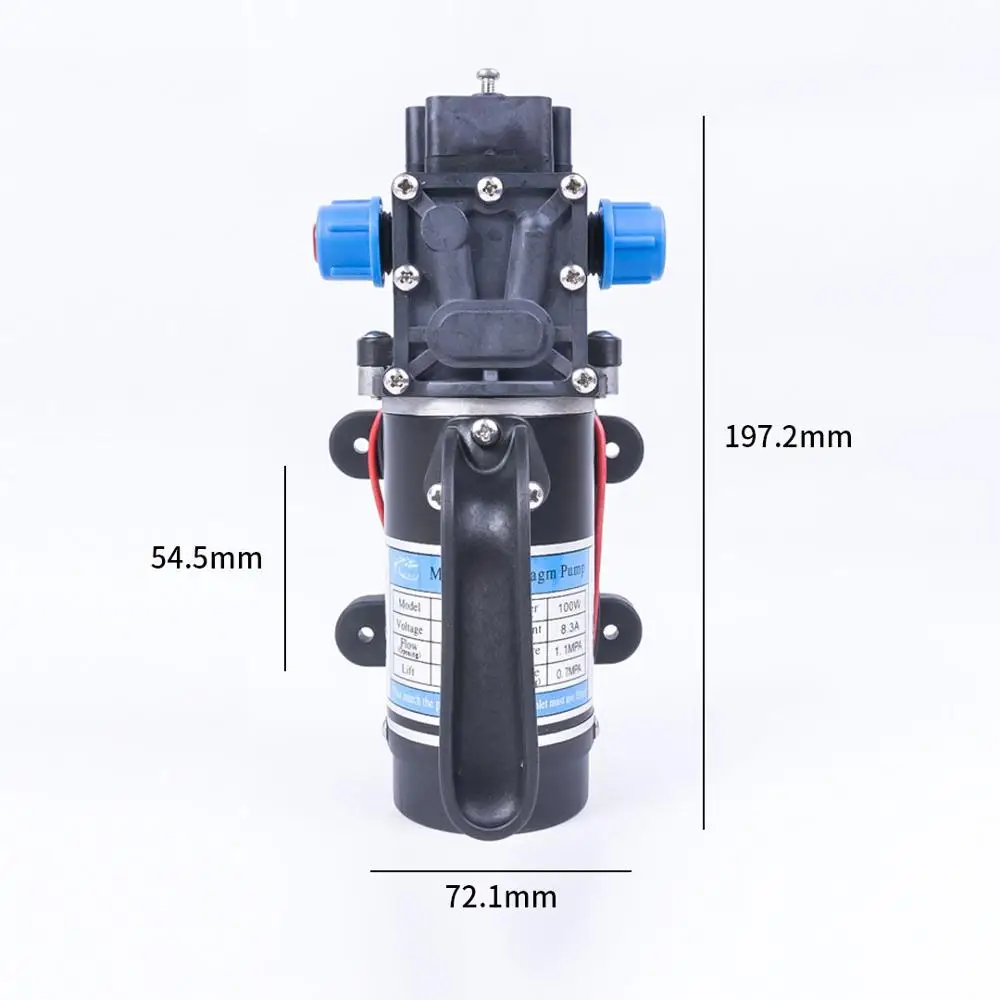 DC 12 В 1000 Вт 130PSI 8л/мин водяной мембранный самовсасывающий насос высокого давления сельскохозяйственный Электрический водяной насос Автомойка спрей