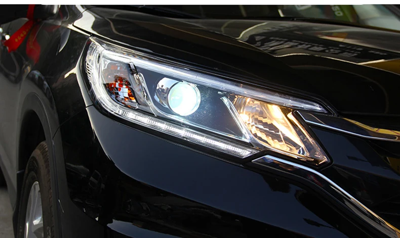 KOWELL автомобильный Стайлинг для Honda headlights CRV фары Головной фонарь светодиодный DRL передний свет Биксеноновые линзы ксеноновые HID
