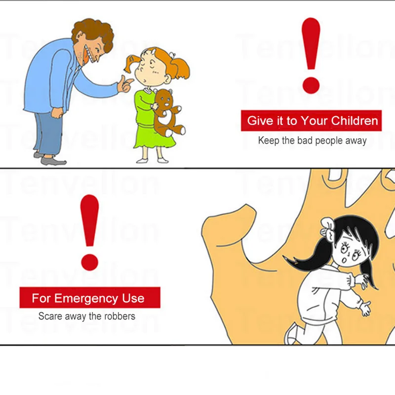 Tenvellon принадлежности для самообороны мини брелок персональная сигнализация аварийная защита, Личная безопасность инструмент защиты