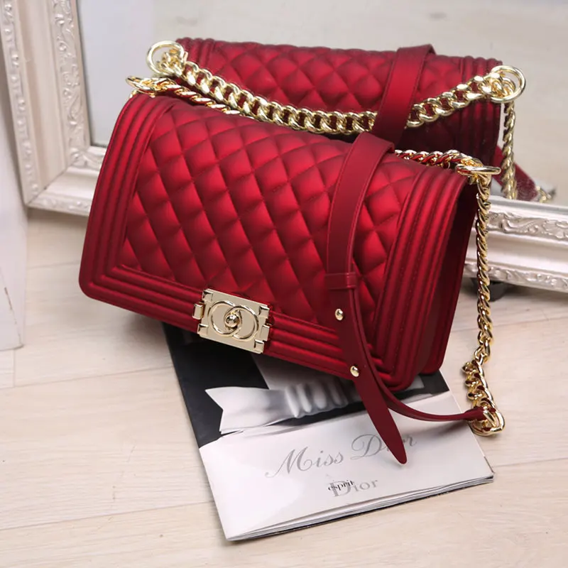 

4 Color Famous Designer High Quality Diamond Lattice Chain Shoulder Messenger Bags Luxury Fashion Women Purse and Handbags