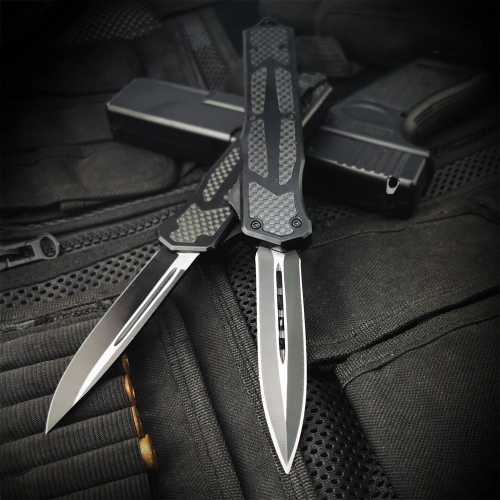 

Carbon fiber shank with portable outdoor Knife tactical camping knives hunting tool Fixed Blade Knife Folding knife