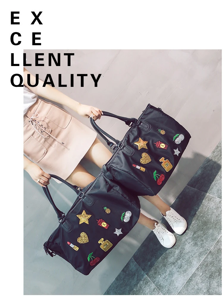 Designer Star Perfume Lipstick Pineapple Sequins Travel Bag Women Gym Fitness Sport Bag Handbag For Male Yoga Bag Sac De Sport