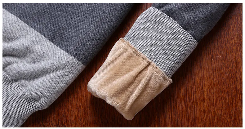 Fleece Sweater Pullovers Men Thick Keep Warm Winter Men Sweater Jersey Jumpers Autumn Cotton Striped Male knitwear Tops MS899D-05