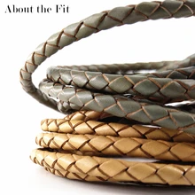 20LB40 сторона натуральный Боло натуральная Плетеная кожа ювелирные изделия Аксессуары для браслета ожерелье ювелирных изделий для мужчин тканые скобки веревки