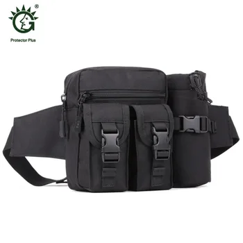 

Protector Plus Tactical Waist Pack Bag With Water Bottle Holder Pouch Waterproof Waist Bag for Cycling Camping Hiking Hunting