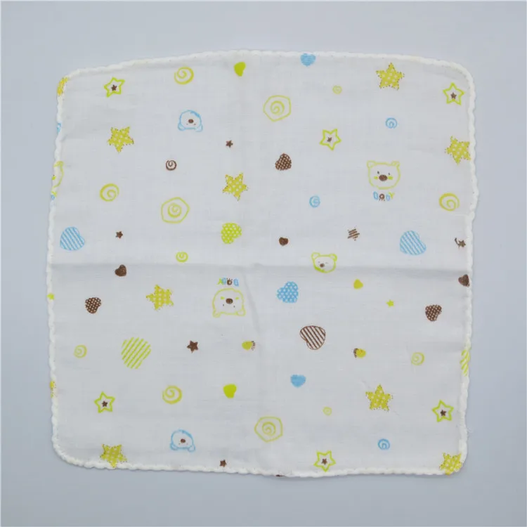 5 P Двухслойный хлопок мультфильм швейный нагрудник из сетчатой ткани слюнявчик полотенце детский нагрудник Груминг квадратная Ванна мочалка детские подарки