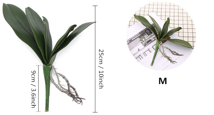 Искусственные растения искусственная бабочки орхидеи лист Моделирование цветы домашний сад магазин украшение стола свадебные цветы - Цвет: M