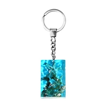

Sea Turtle Starfish Resin Pendant Key Chains Silver Alloy Key Rings Ocean Beach Keychain Keyrings Gift