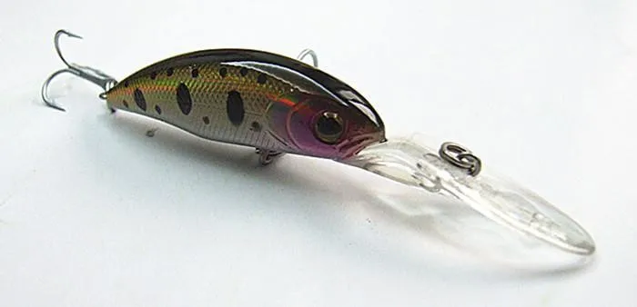 

4.8g/4.5cm Color 7# Fishing Lure Deep Swim Floating Type VMC hooks Crank Bait