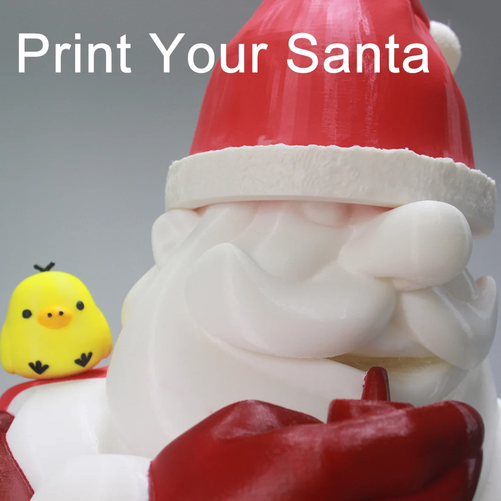 

Print Your Santa by JGAurora A-3 3D Mikini Pa'i 3D Tshuab Luam Ntawv 3D Nyomtato Metal Structure Reprap Prusa i3 Christmas