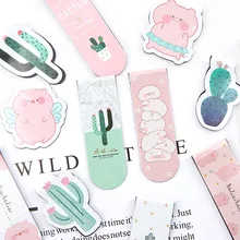 2 шт./упак. кактус Магнитный Многофункциональный Закладка для книги Бумага книга клип Школа канцелярских товаров Эсколар. канцелярских принадлежностей