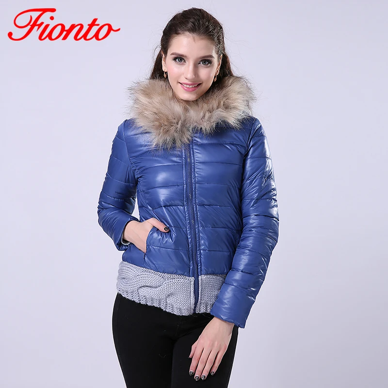 FIONTO 2016 Women Winter Coat Cotton Padded Jacket Parka