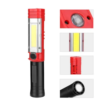 

Portable COB LED Light AA Battery Flashlight 4 Modes Magnetic Attraction Camping Hunting Emergency Lamp With Clip Multi-purpose