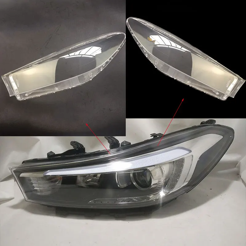 

for Kia Cerato K3 2016-2017 Headlights Glass Lamp Mask Shade Transparent Mask Mask Lens light glass cover