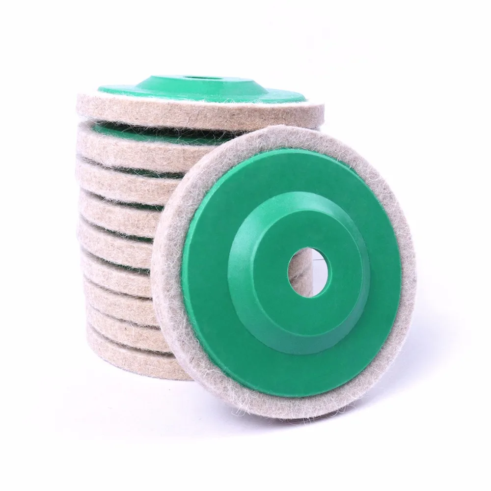 

10pc 4'' 100mm Round Polishing Wheel buffing wheel Wool Felt Polishers Pad Buffing Disc Wool Buffing Polishing Wheel